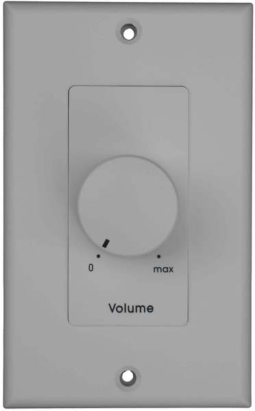 AT-100EMG-AM 100W INLINE VOLUME CONTROL W/EMERGENCY BYPASS, SINGLE-GANG, DECORA™-STYLE, WHITE